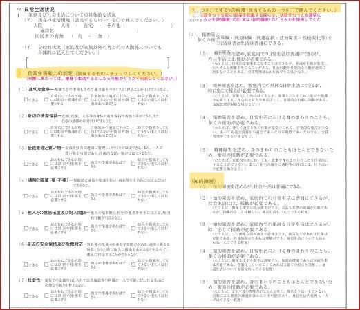 精神の診断書（裏）